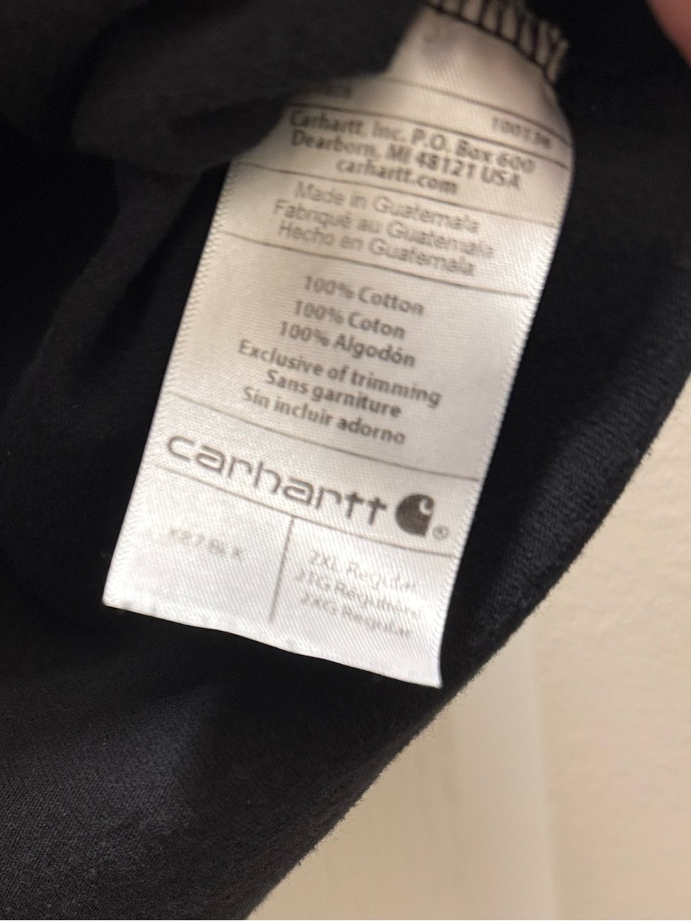 Carhartt Black Short-Sleeve Pocket Tee with Logo Patch - Picture 5 of 5